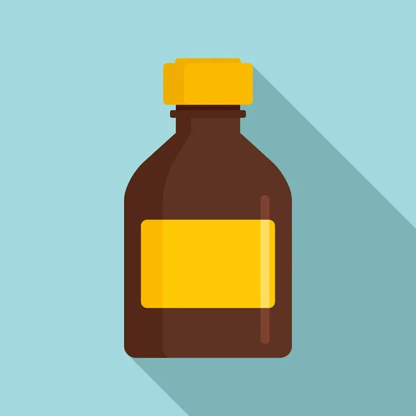 Flytande medicinsk Flask ikon, platt stil — Stock vektor