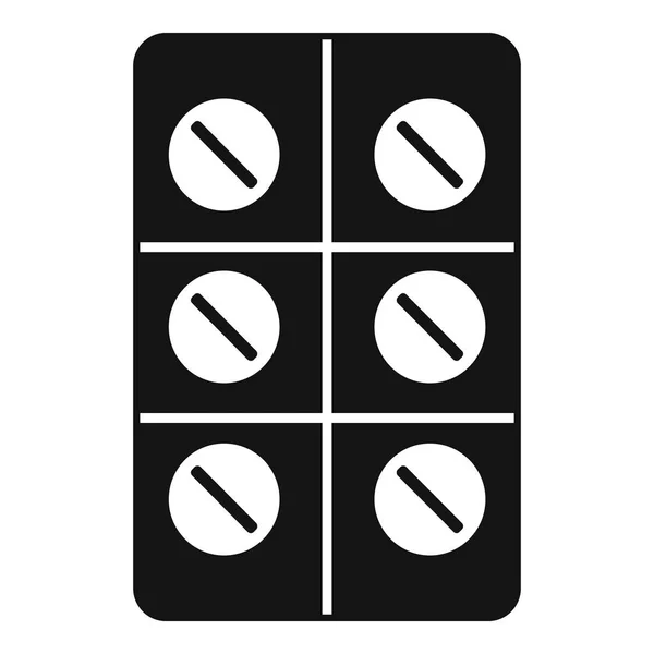 Pillpak pictogram, eenvoudige stijl — Stockvector