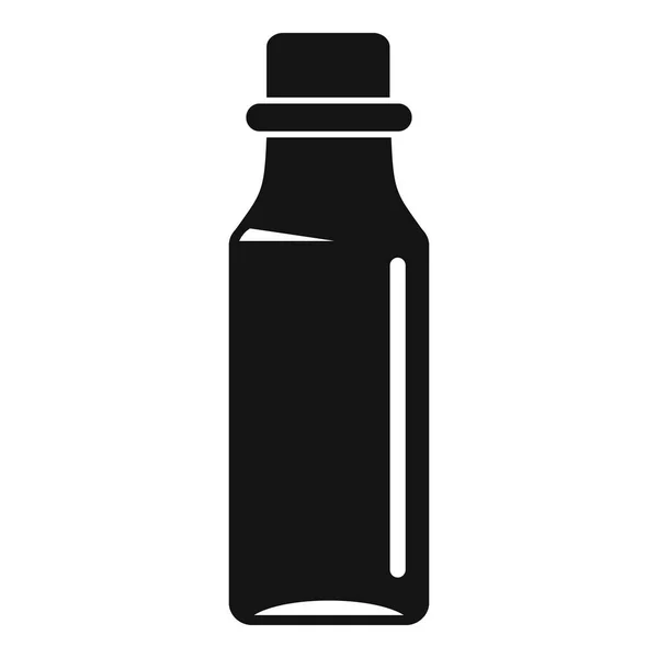 Значок бутылки с медицинским сиропом, простой стиль — стоковый вектор