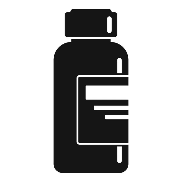 Ikona lahvičky s kapalinou, jednoduchý styl — Stockový vektor