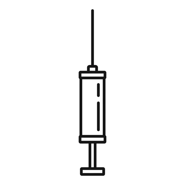 Icône de seringue médicale, style contour — Image vectorielle