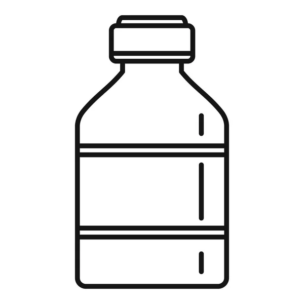 Vaccin fles pictogram, omtrek stijl — Stockvector