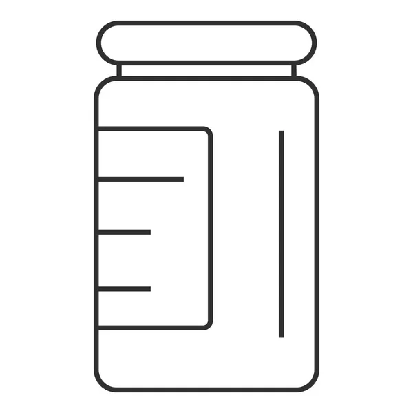 Icona della bottiglia della siringa, stile del profilo — Vettoriale Stock