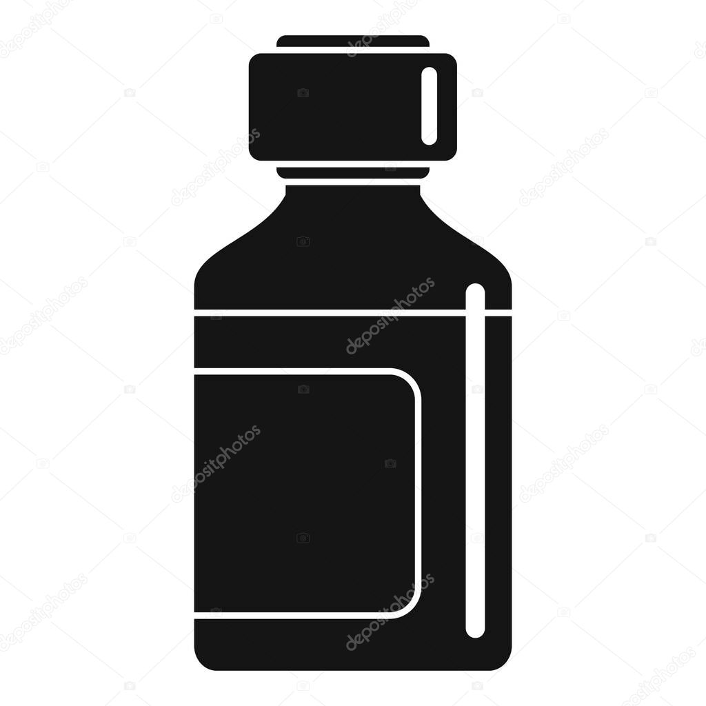 Mint syrup bottle icon, simple style