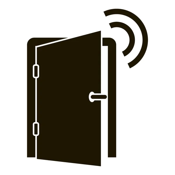 Smart Open Door Symbol, einfacher Stil — Stockvektor