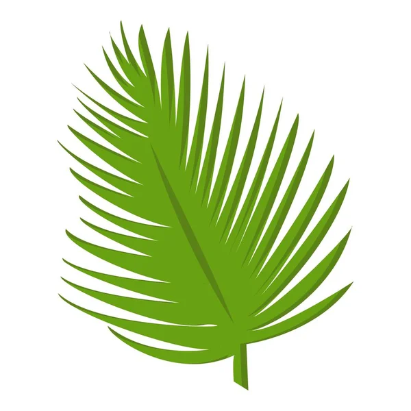 Icono de hoja de palma verde, estilo de dibujos animados — Vector de stock