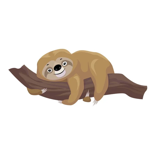 Ikona Sloth, kreslený styl — Stockový vektor