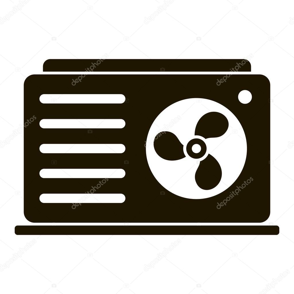 Outdoor conditioner fan icon, simple style