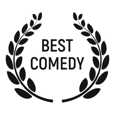 Best comedy award icon, simple style clipart