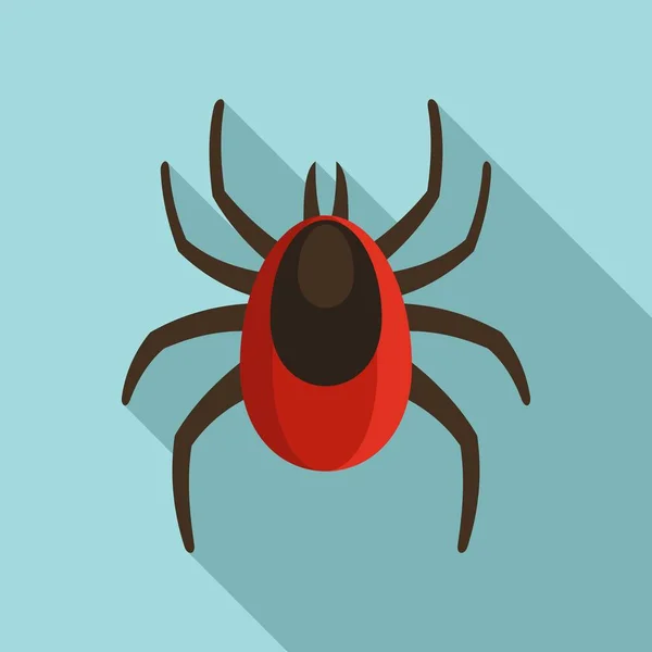 Infection mite icon, flat style — Stock Vector