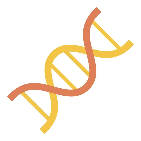 Red yellow dna icon, flat style — Stock Vector