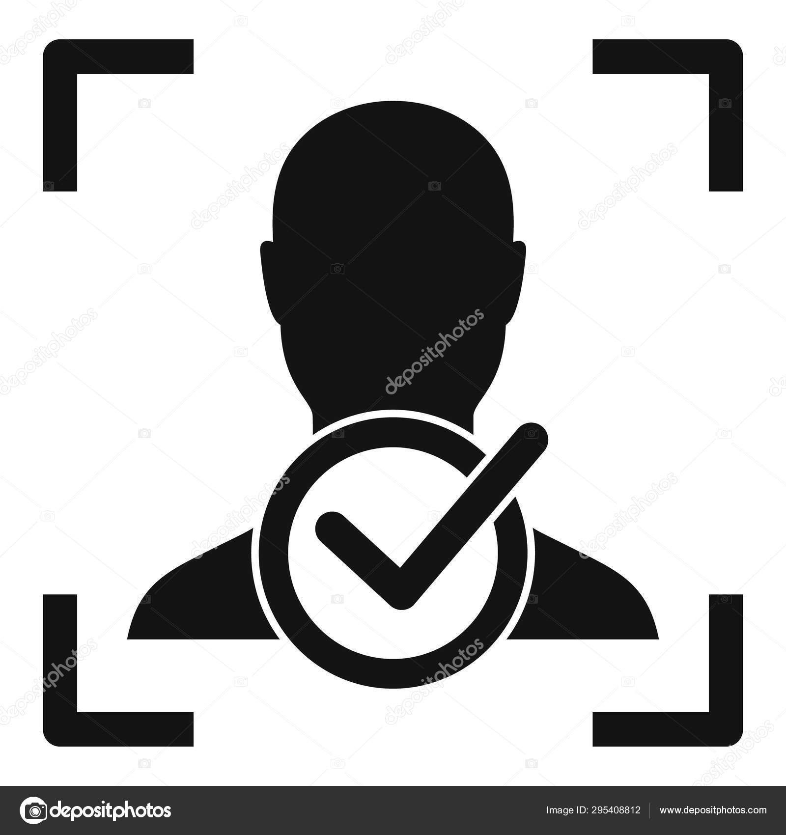 承認された顔認識アイコン シンプルなスタイル ストックベクター C Anatolir 承認された顔認識アイコン シンプルなスタイル ストックベクター C Anatolir
