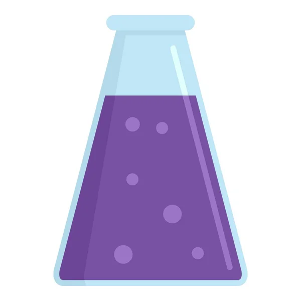 Violett kemiskt ämne ikon, platt stil — Stock vektor