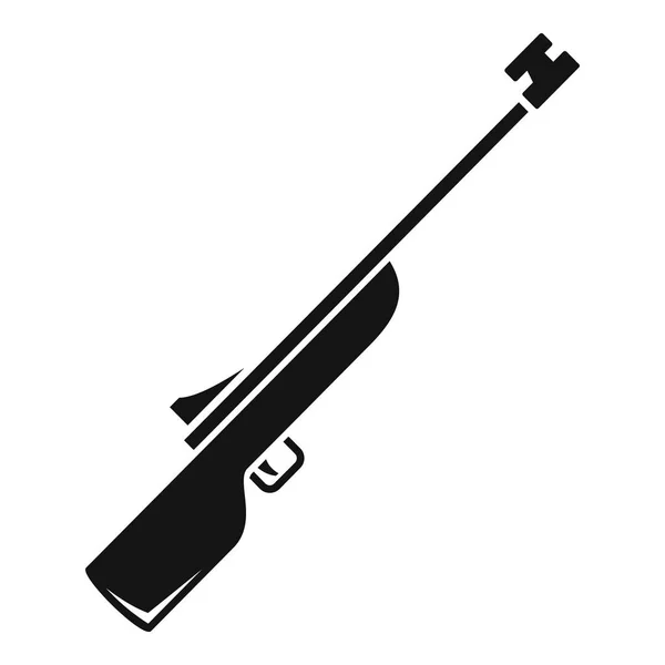Biatlon geweer icoon, eenvoudige stijl — Stockvector