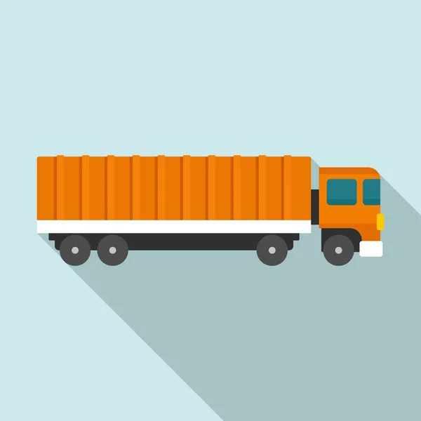 Cargo truck icon, flat style