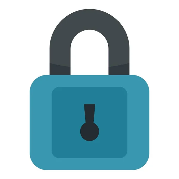 Plastic padlock icon, flat style — Stock Vector