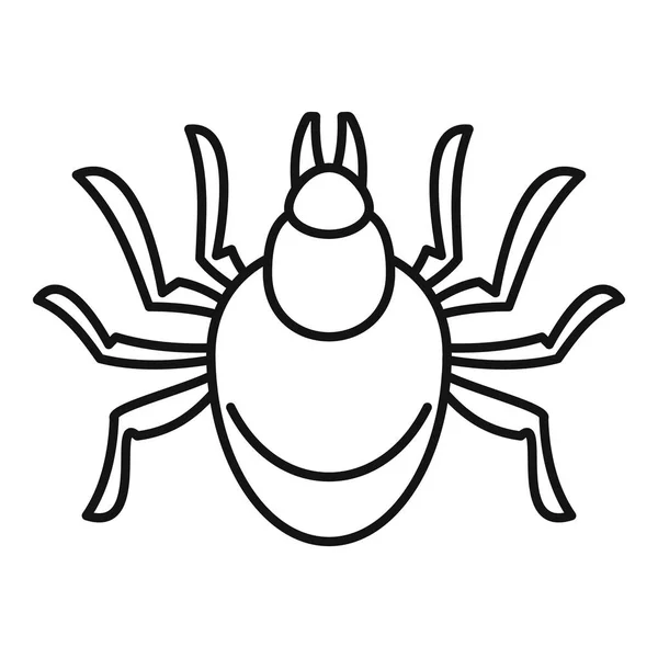 Mite icon, outline style — Stock Vector