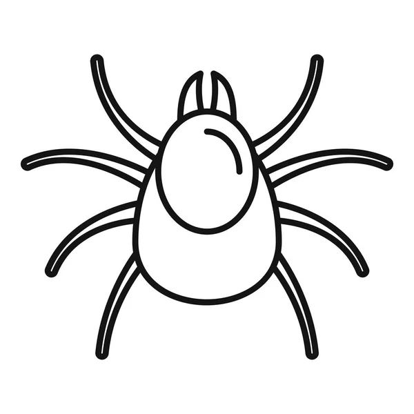 Insekt kvalster ikon, kontur stil — Stock vektor