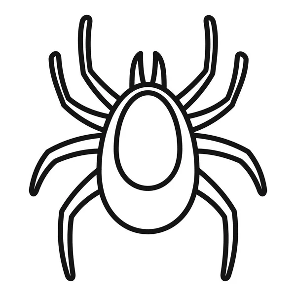 Allergy mite icon, outline style — Stock Vector