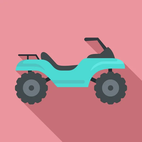 Challenge icône de vélo quad, style plat — Image vectorielle
