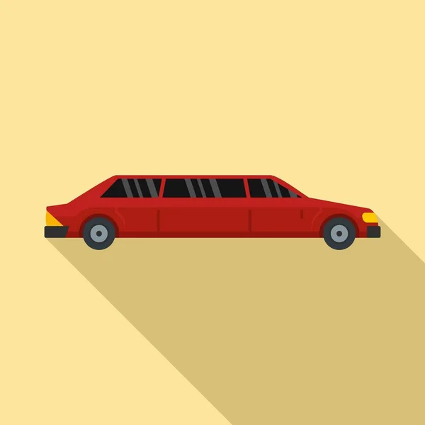 Icône de limousine, style plat — Image vectorielle