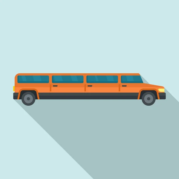 Svatební limuzína ikona, ploché styl — Stockový vektor