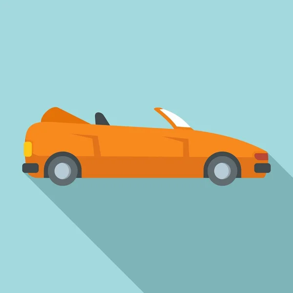 Icône cabriolet moderne, style plat — Image vectorielle