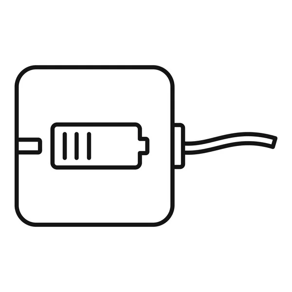 Icono del cargador inalámbrico digital, estilo de esquema — Vector de stock