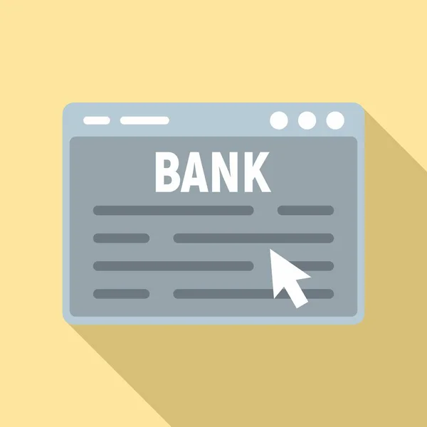 Ícone bancário da Web, estilo plano — Vetor de Stock