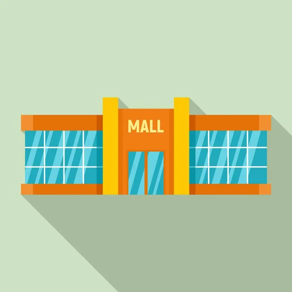 Perakende alışveriş merkezi simgesi, düz stil — Stok Vektör