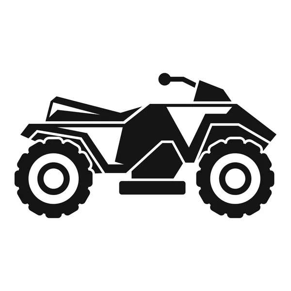 Ícone de moto quad extrema, estilo simples — Vetor de Stock