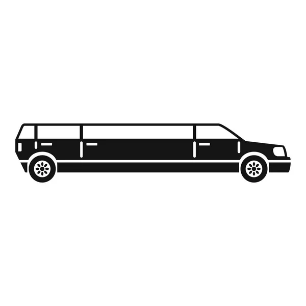 Icône de service de limousine, style simple — Image vectorielle