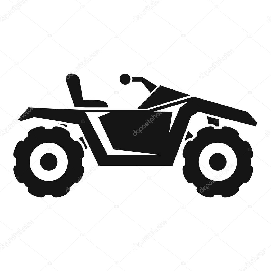 Dirt quad bike icon, simple style