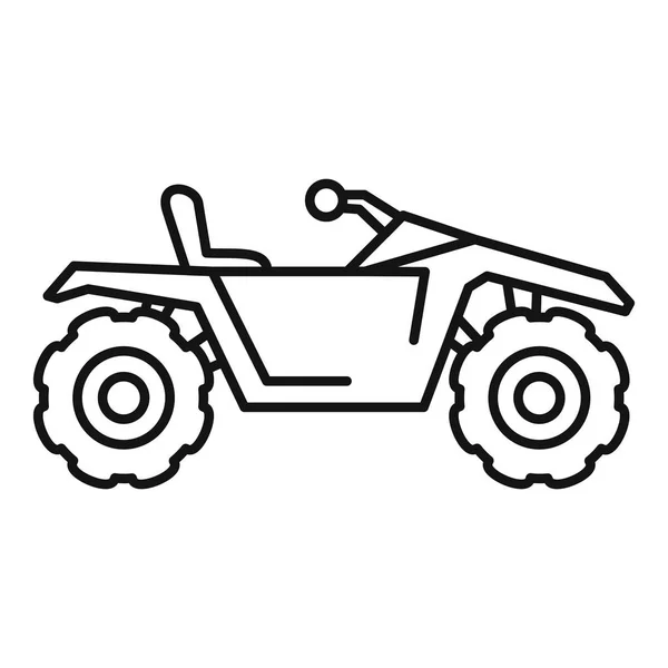 Wüste Quad-Fahrrad-Ikone, Outline-Stil — Stockvektor