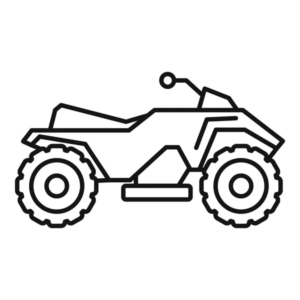 Dirt-Quad-Ikone, Outline-Stil — Stockvektor