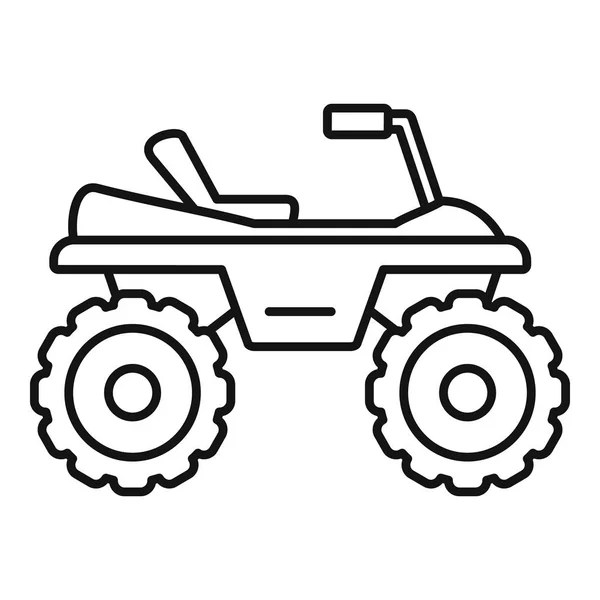 Dirtbike icono, esquema de estilo — Archivo Imágenes Vectoriales
