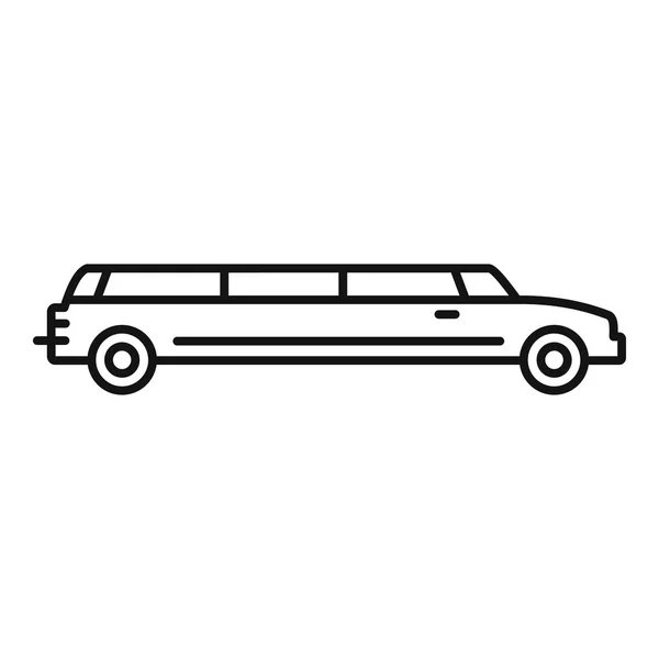 Personal limousine icon, outline style — Stock Vector