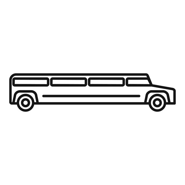 Ikona svatební limuzíny, styl obrysu — Stockový vektor
