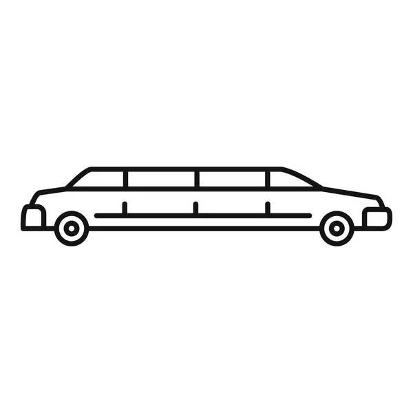 Icône de limousine de luxe, style contour — Image vectorielle