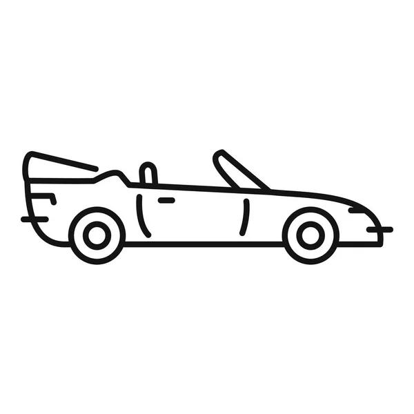 Cabriolet icono, estilo de contorno — Vector de stock