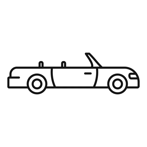 Icono de cabriolet itinerante, estilo de esquema — Vector de stock