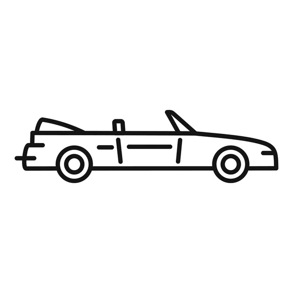 Cabriolet modern ikonja, körvonalstílusa — Stock Vector