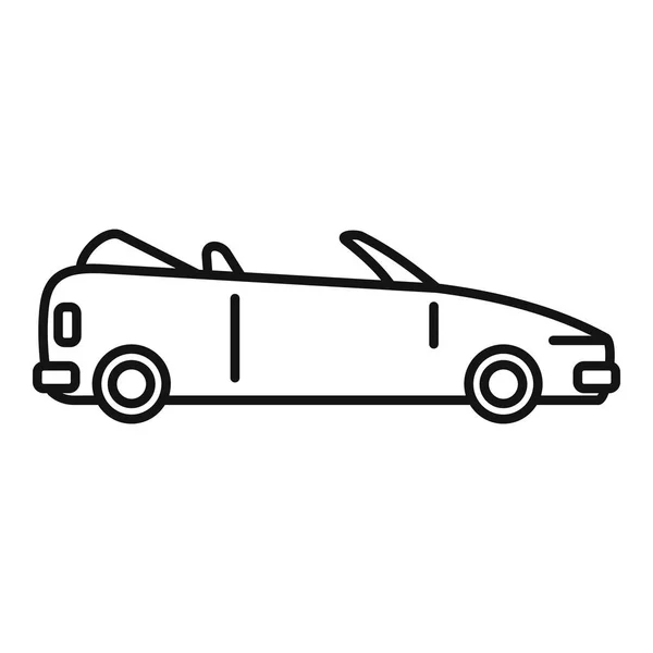Icono de cabriolet rápido, estilo de esquema — Vector de stock