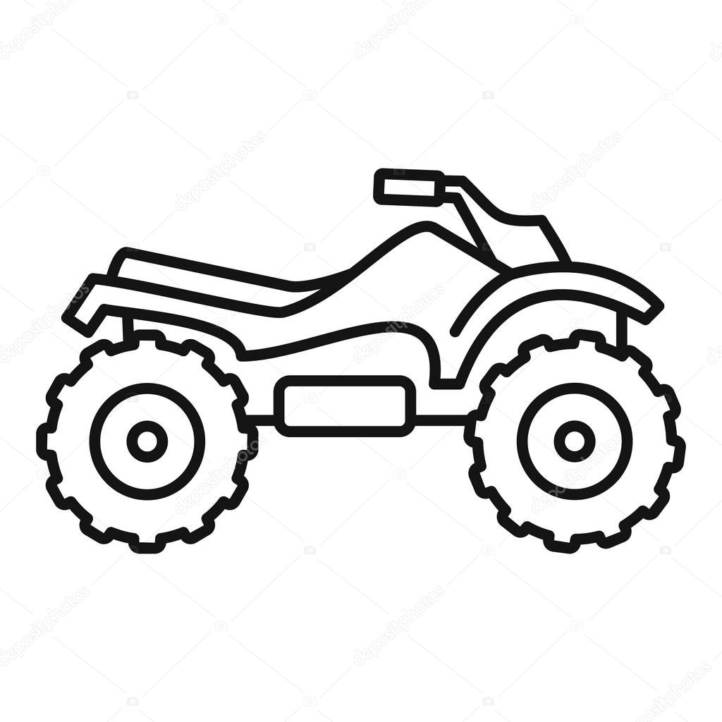 Ride quad bike icon, outline style