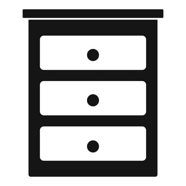 Archivmöbel-Ikone, einfacher Stil — Stockvektor