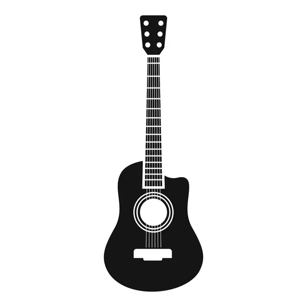 アコースティックギターのアイコン、シンプルなスタイル — ストックベクタ