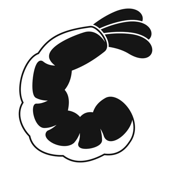 Räkor svans ikon, enkel stil — Stock vektor