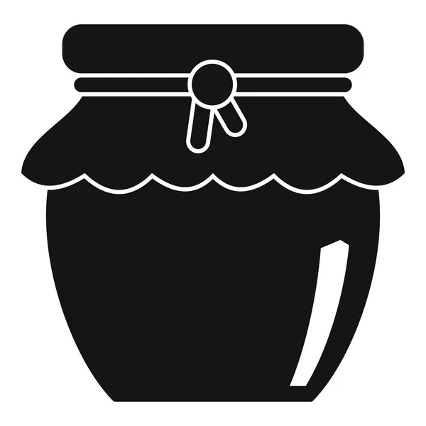 Honey jar icon, simple style — Stock Vector