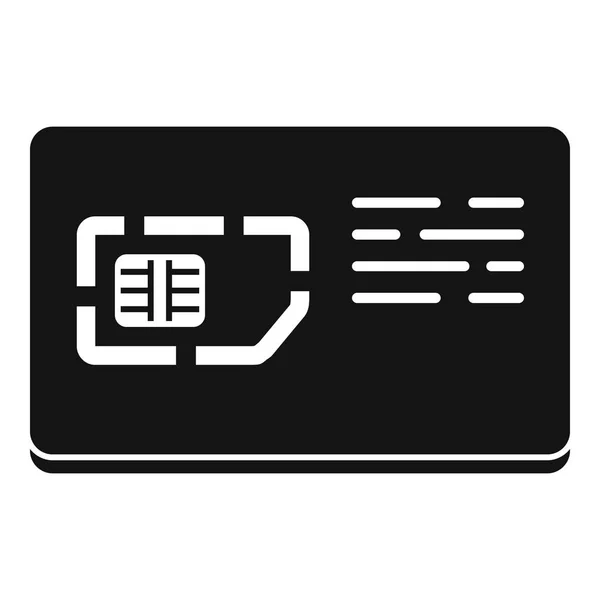 Ícone do cartão SIM móvel, estilo simples — Vetor de Stock