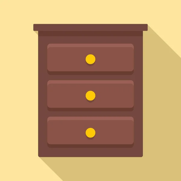 Icono de muebles de archivo, estilo plano — Vector de stock